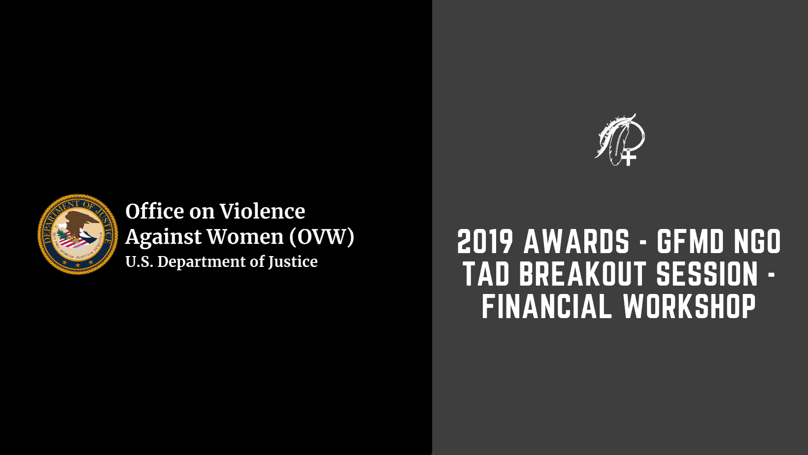 2019 Awards – GFMD NGO TAD Breakout Session – Financial Workshop