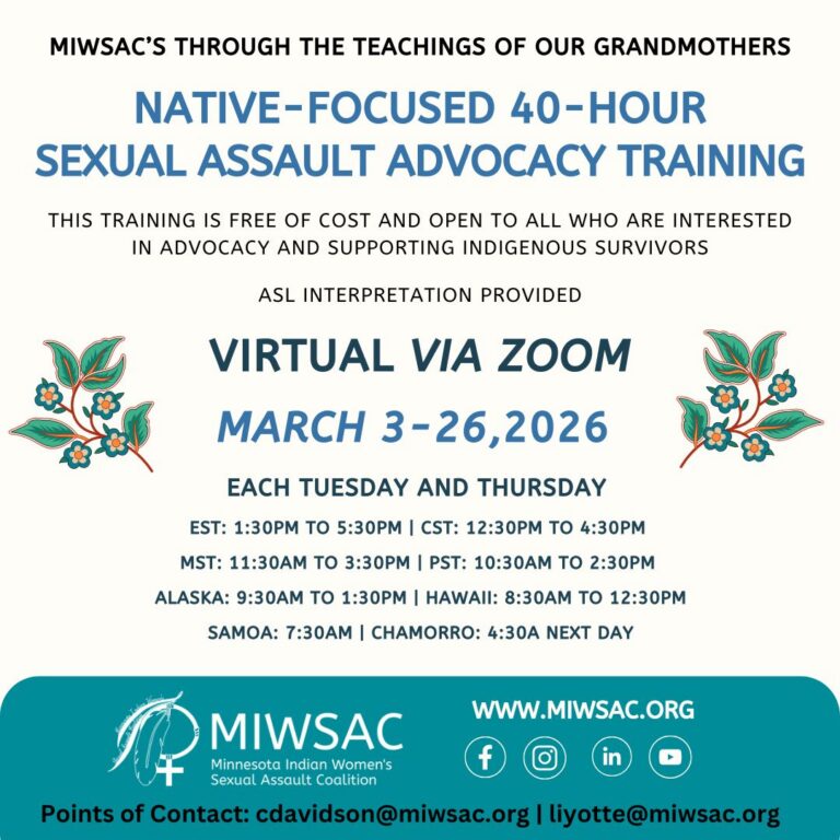 2026 Native-Focused 40-hour Sexual Assault Training